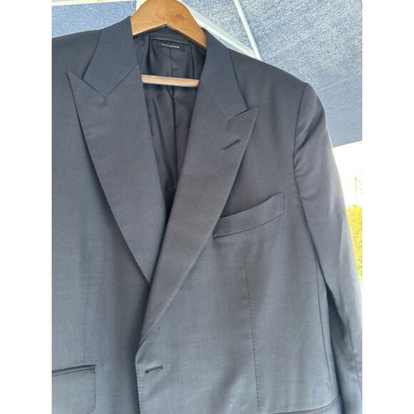 Tom Ford Navy Blue Suit Jacket Tailored To Size 58/47 Chest US - Picture 2 of 10